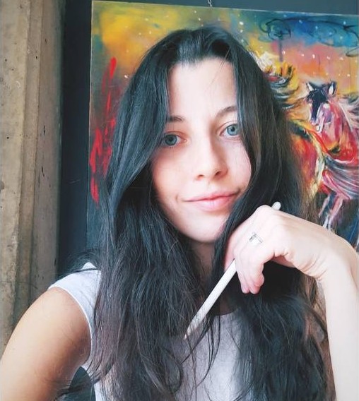 Portrait of Yulia, custom jewelry designer